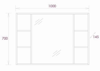 Шкаф-зеркало Onika Тимбер 210017 100см дуб сонома